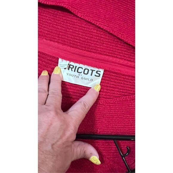 Tricots by Youth Guild Womens Ribbed Knit Long Sleeve Maxi Long Dress Red Size 6 - Picture 11 of 16